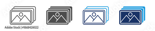 photo icon set multiple concept