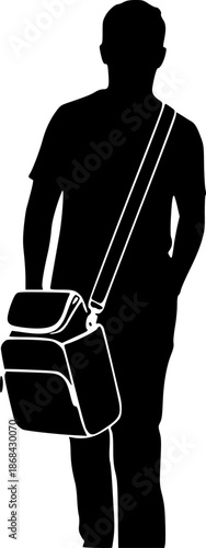 Casual Fashion Concept Person Holding Crossbody Sling Bag