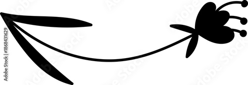 Floral Arrow Swash Scandinavian Silhouette