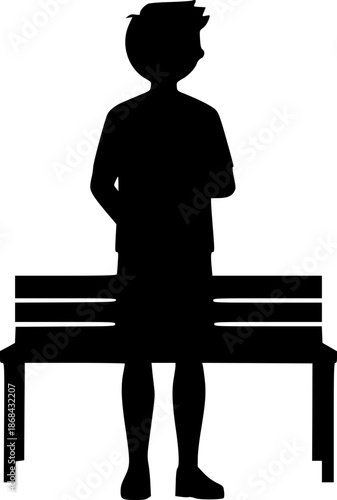 Urban Lifestyle Illustration Person Standing and Waiting