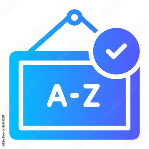 alphabet gradient icon