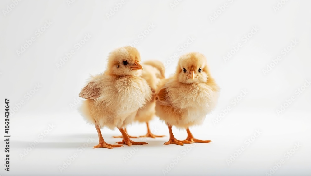 Fototapeta premium Little birds against a light backdrop