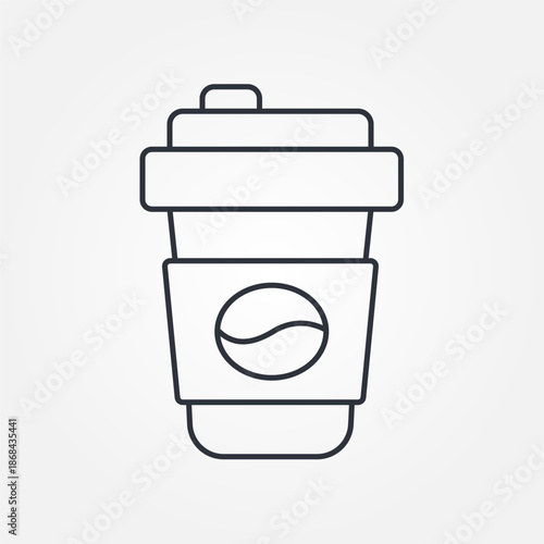 Takeaway coffee icon in flat style. Simple takeaway coffee cup vector. Coffee cup flat vector illustration