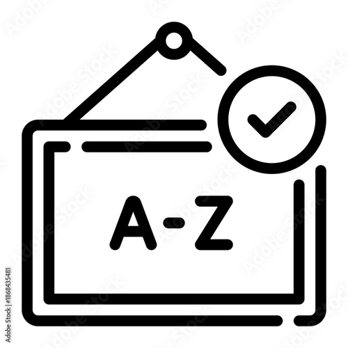 alphabet line icon