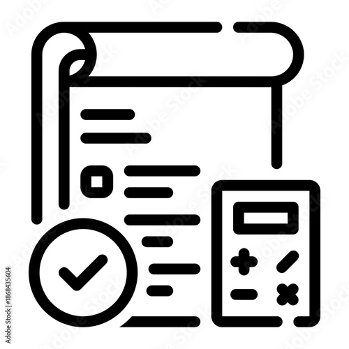 calculating line icon