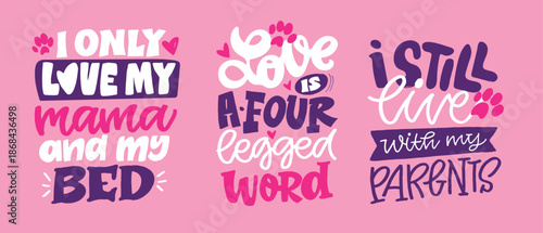 Dog bandana Print. Cute hand drawn doodle lettering quote about dog lovers. Lettering for t-shirt design, mug print, bag print, clothes fashion. 100% hand drawn vector image.
