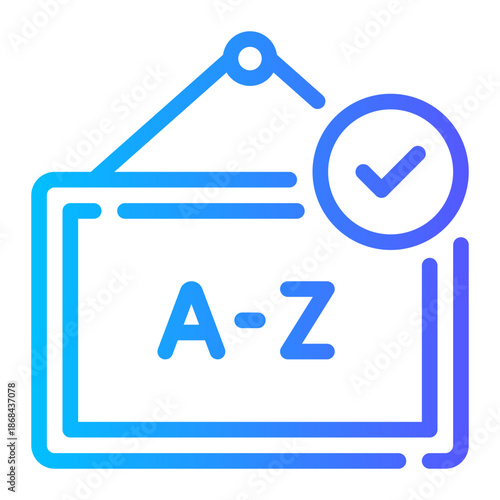 alphabet gradient icon