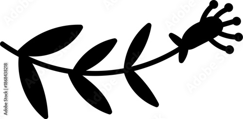 Leaf Branch Bloom Scandinavian Silhouette