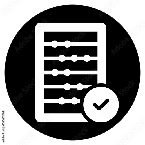 abacus glyph icon