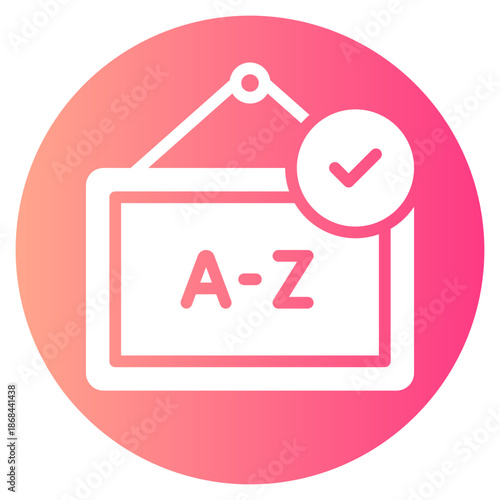 alphabet gradient icon