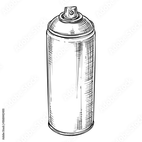 spray paint vector line art hand drawn illustration