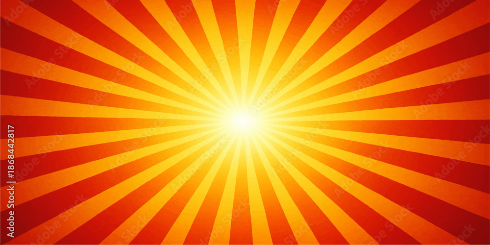 Obraz premium Abstract sun rays background with bright orange vector burst