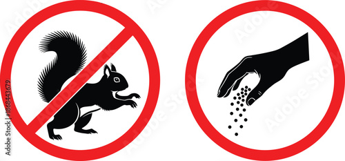 No Feeding Squirrels Sign signs warning signs prohibition signs
