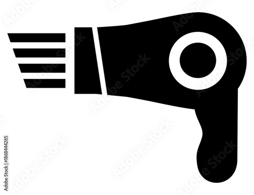 ドライヤーのアイコン 黒