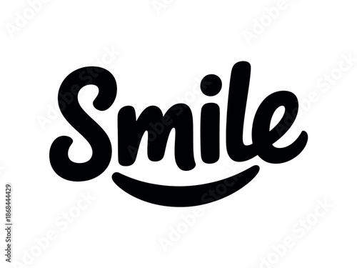 Black Smile Logo on White