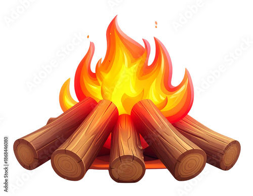 Wallpaper Mural burning wood burning in a fireplace Torontodigital.ca