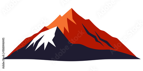 vector illustration of a tent mountain landscape