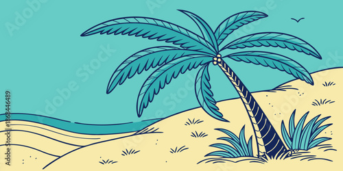 palm trees on the beach