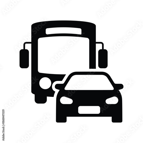 Commuter icon. Traffic. Busy road icon