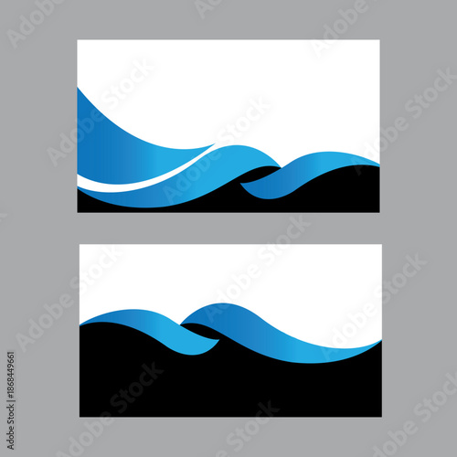 Professional green business card design template3.eps