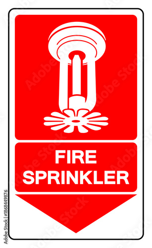 Fire Sprinkler Symbol Sign, Vector Illustration, Isolate On White Background Label.EPS10