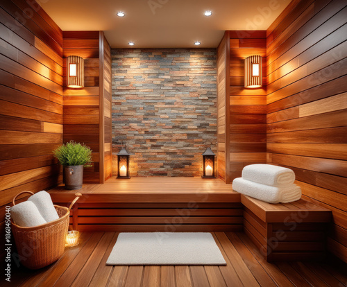 Indoors sauna room
