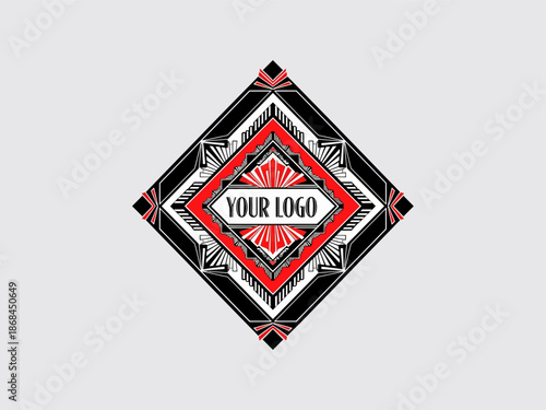 Geometric Diamond Shape Logo Template Design.