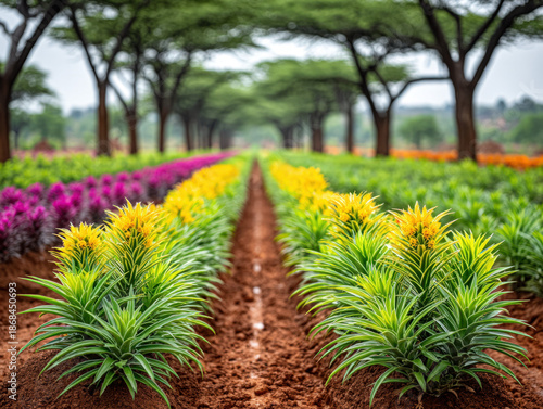 Pineapple farm field