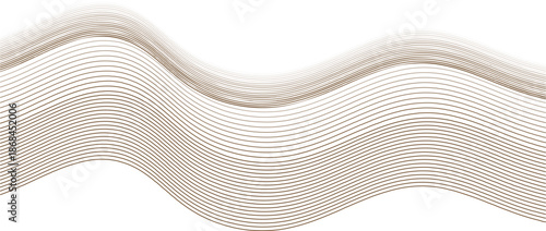 Brown and white wavy lines abstract background pattern vector