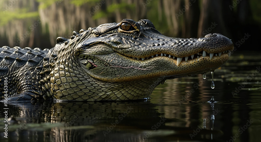 Fototapeta premium alligator in the everglades