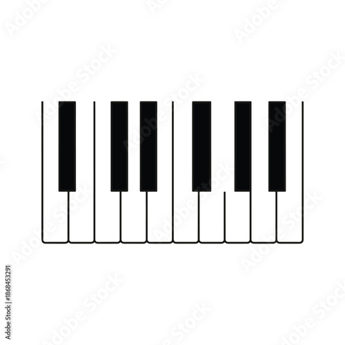 Simple piano keyboard Vector