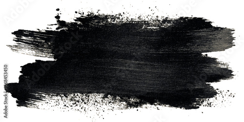 Abstract grunge brush stroke paint blot rough black texture .banner design artistic dirty splatter background .hand drawn ink stroke element for creative layout and artwork.