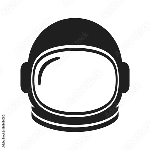 Astronaut helmet silhouette Vector