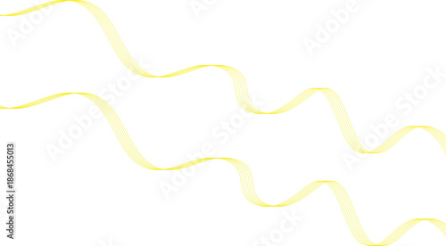 Yellow wavy lines abstract background graphic vector