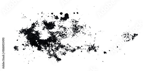 Abstract grunge brush stroke paint blot rough black texture .banner design artistic dirty splatter background .hand drawn ink stroke element for creative layout and artwork.