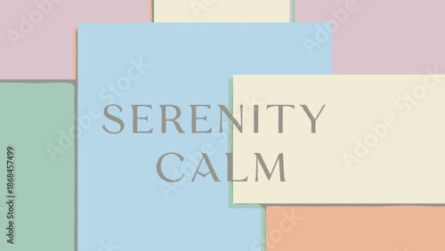 Serenity and Calmness Represented through Pastel Colored Rectangular Shapes.