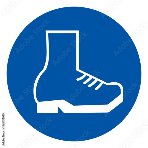 Wear Safety Shoe Symbol Sign,Vector Illustration, Isolated On White Background Label.EPS10