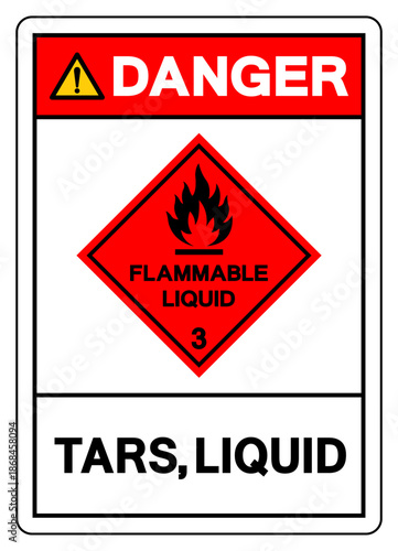 Danger Tars, Liquid Symbol Sign, Vector Illustration, Isolate On White Background, Label.EPS10