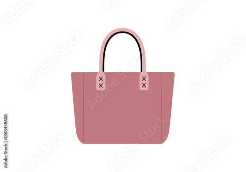 Pink handbag with handles and a stylish design