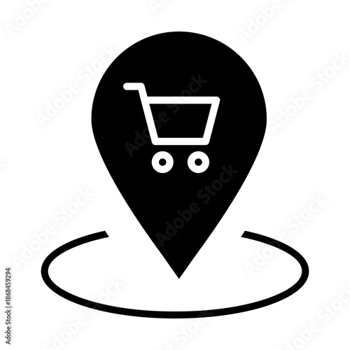 Shopping icon vector. Online shopping Illustration sign. Purchases symbol. Sale logo.