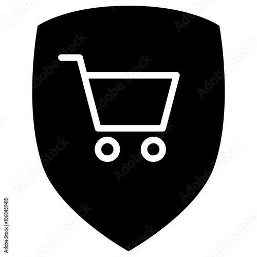 Shopping icon vector. Online shopping Illustration sign. Purchases symbol. Sale logo.