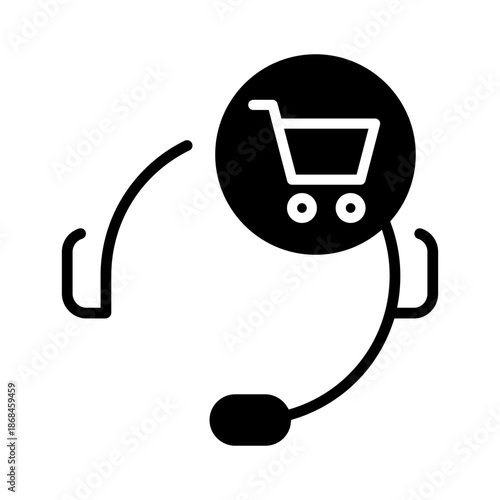 Shopping icon vector. Online shopping Illustration sign. Purchases symbol. Sale logo.