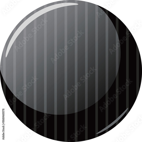 ストライプの缶バッジフレーム　ブラック