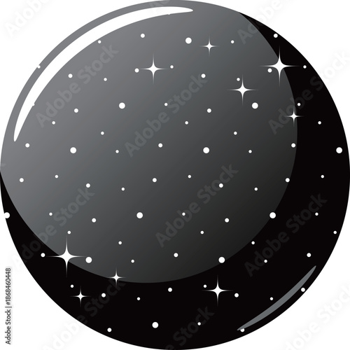 キラキラの缶バッジフレーム　ブラック