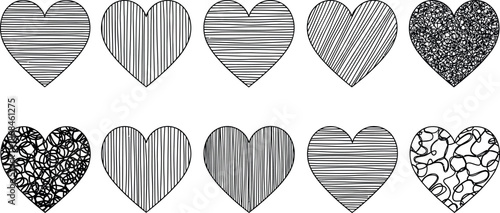 Valentine's day heart illustrations for love and romance