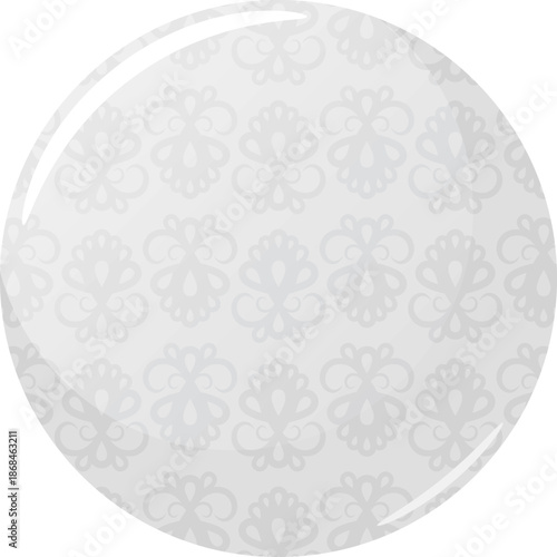 レース模様の缶バッジフレーム　ホワイト