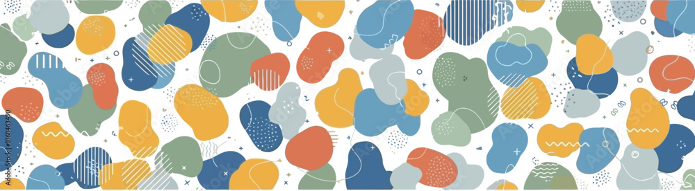 Fototapeta premium Colorful Abstract Pattern with Geometric Shapes