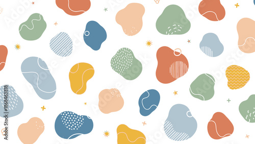 Colorful Abstract Shapes Pattern