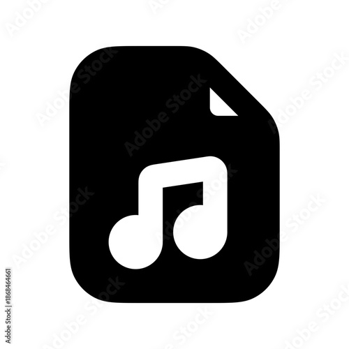 Music file icon vector UI