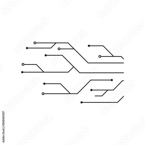 Abstract Digital Circuit Board